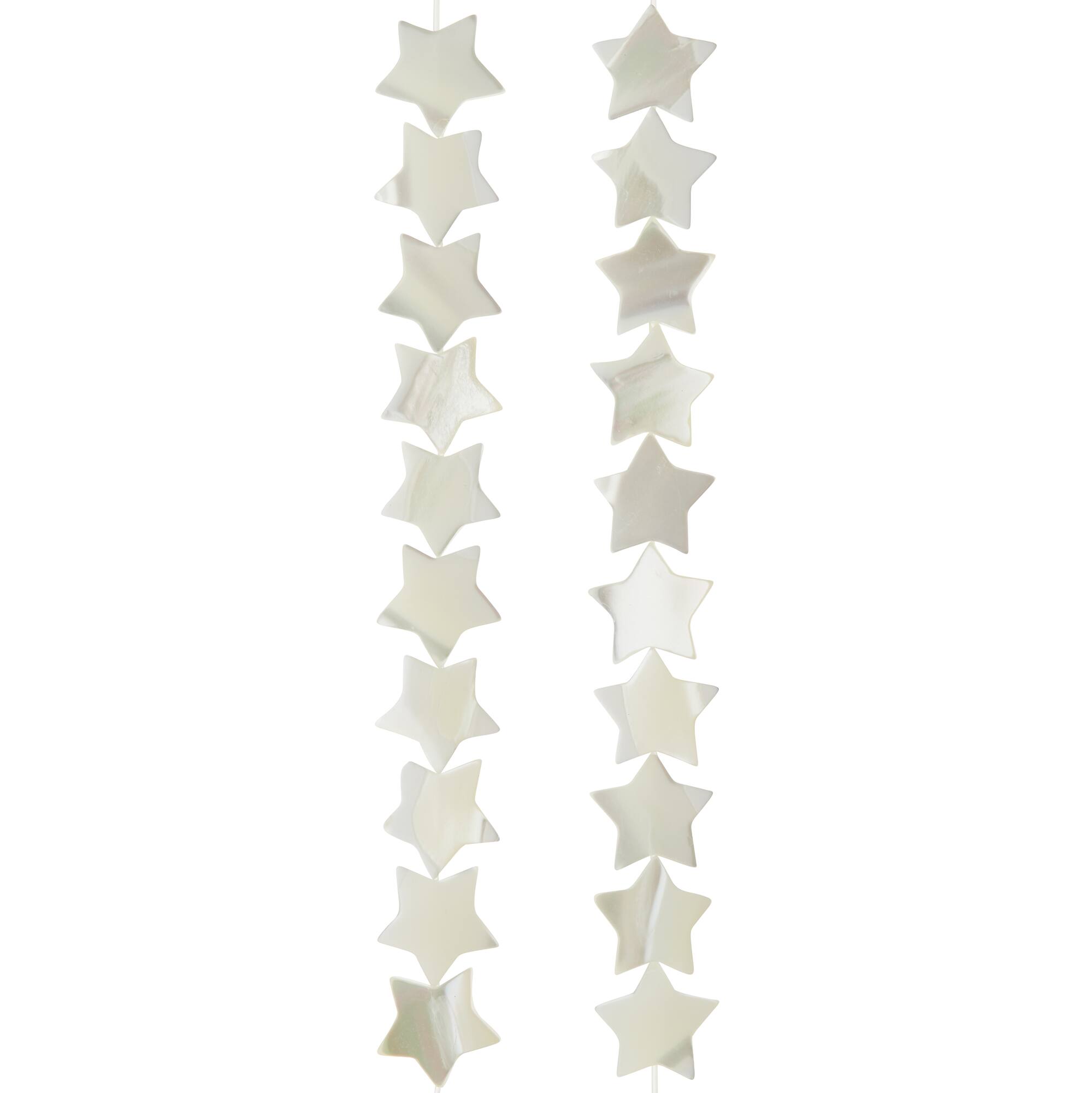 Natural White Shell Star Beads, 10mm by Bead Landing™